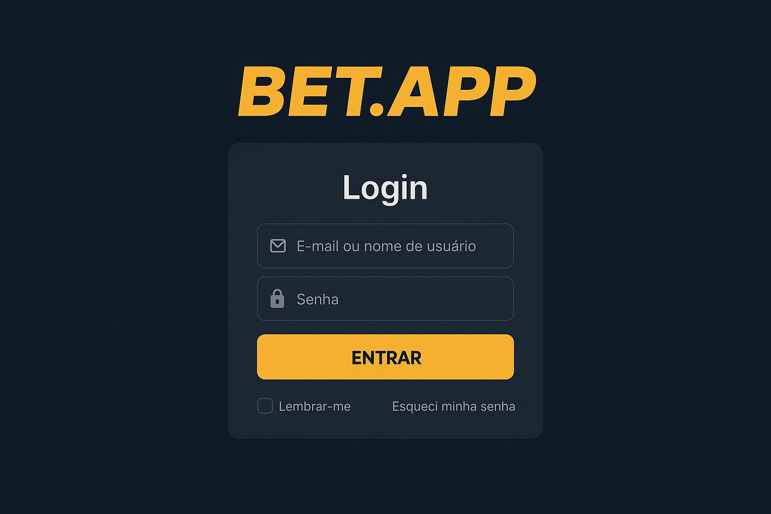 Criar uma nova Conta no plataforma BET.APP